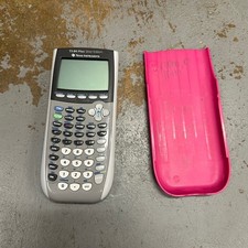 Texas Instruments TI-84 Plus Silver Edition Graphing Calculator Gray Pink Case