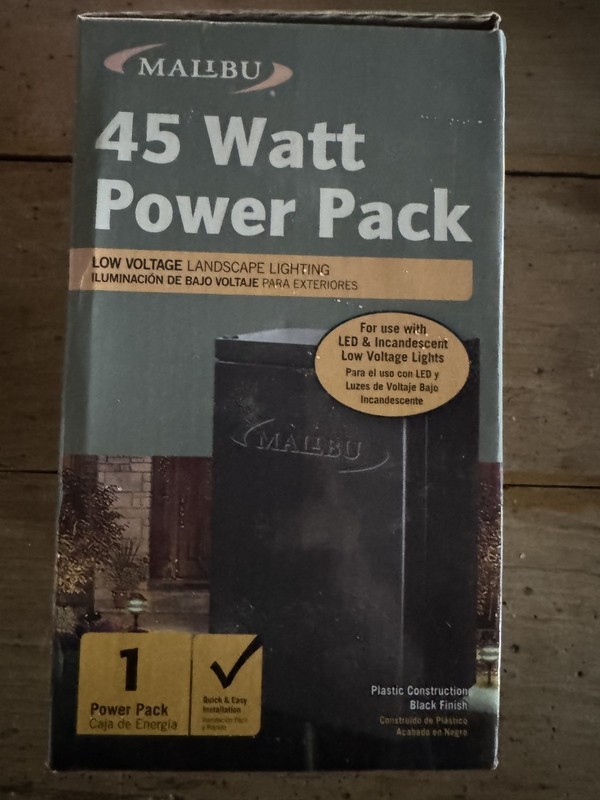 45 Watt Power Pack Low Voltage Transformer Lighting Sensor-Landscaping