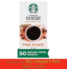 Starbucks VIA Instant Coffee, Medium Roast Coffee, ...1 Box 50 Packets a19.5