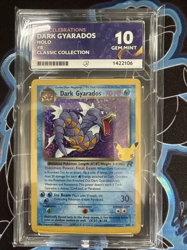 Pokémon TCG Dark Gyarados Holo Card 8/82 Celebrations Ace 10 Gem Mint