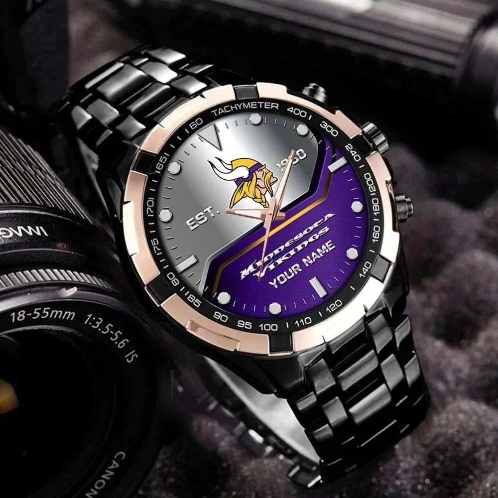 Personalized Minnesota Football Vikingss Team Alloy Men Quartz Watch Gift