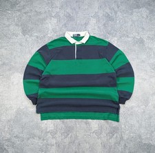 Vintage Polo Ralph Lauren Striped Rugby Polo Shirt Long Sleeve Sz XL