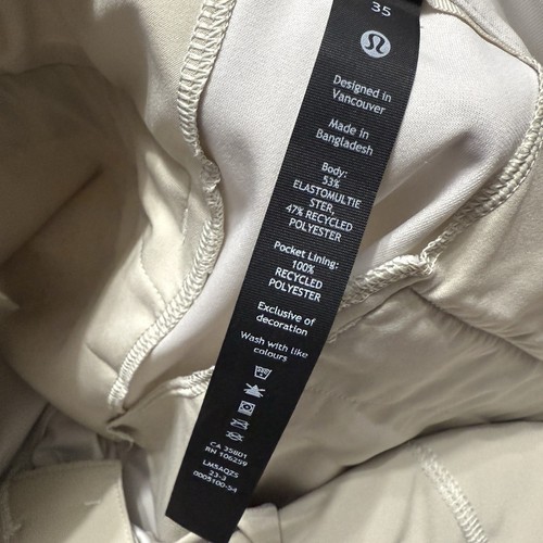 Lululemon ABC Slim Fit Hose Warpstreme Bone Beige Herren Größe 35 - Bild 6 von 9