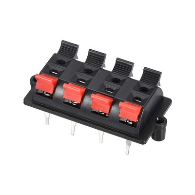 2 Row 8Way Spring Speaker Terminal Clip Push Release Connector WP8-03 64x30x29mm
