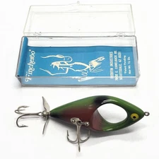 Vintage 1970s Fincheroo Topwater Bass Pike Fishing Lure Green • Scottsdale AZ