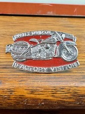 Harley Davidson Factory Visited Pin. 1-5/8&rdquo; W, 1&rdquo;Tall. Excellent Condition