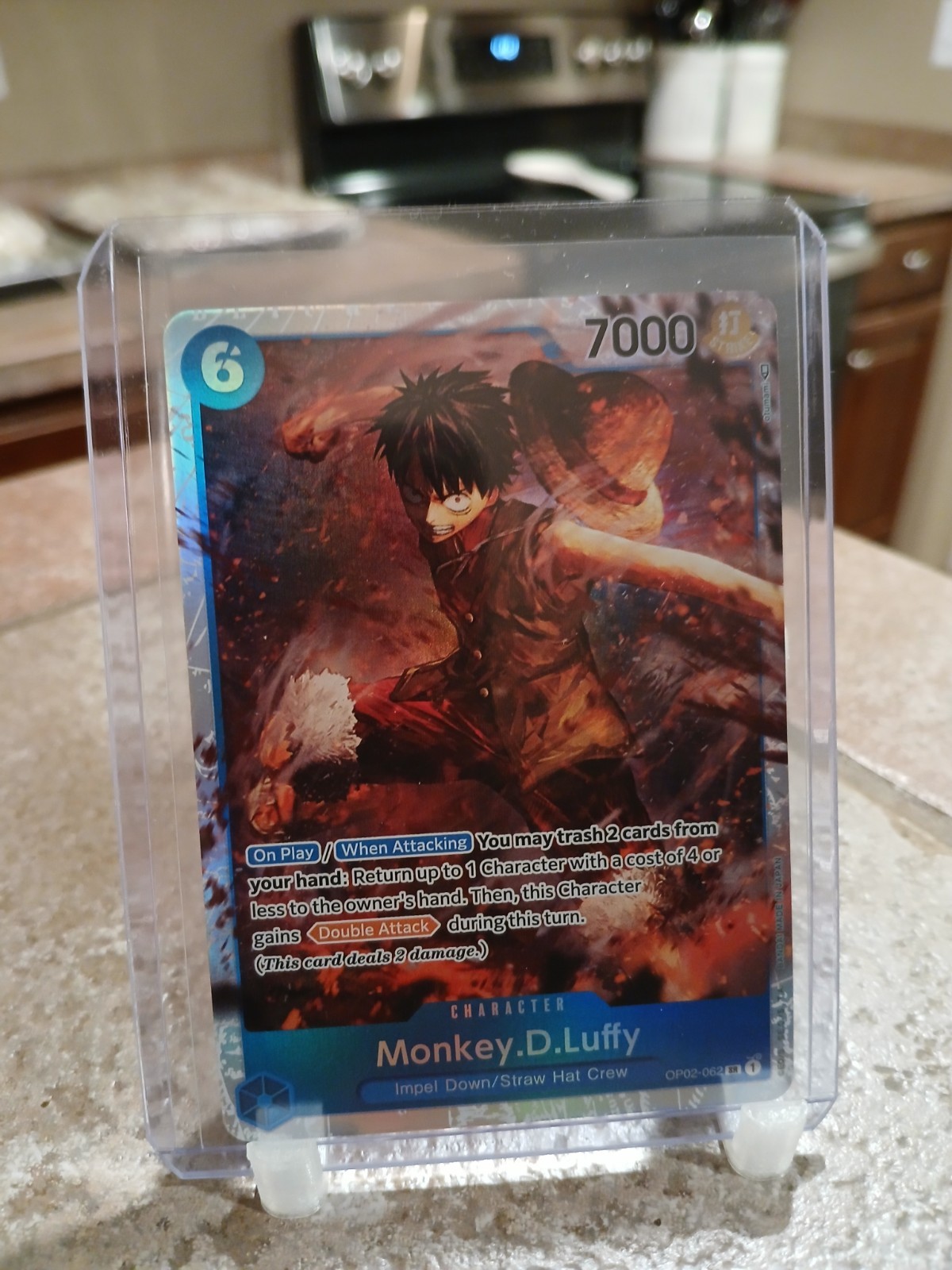 One Piece TCG Monkey D. Luffy SR OP02-062 Super Rare Paramount War