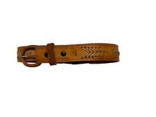 Genuine Leather Belt  Mexican Western  Size 32" Tan