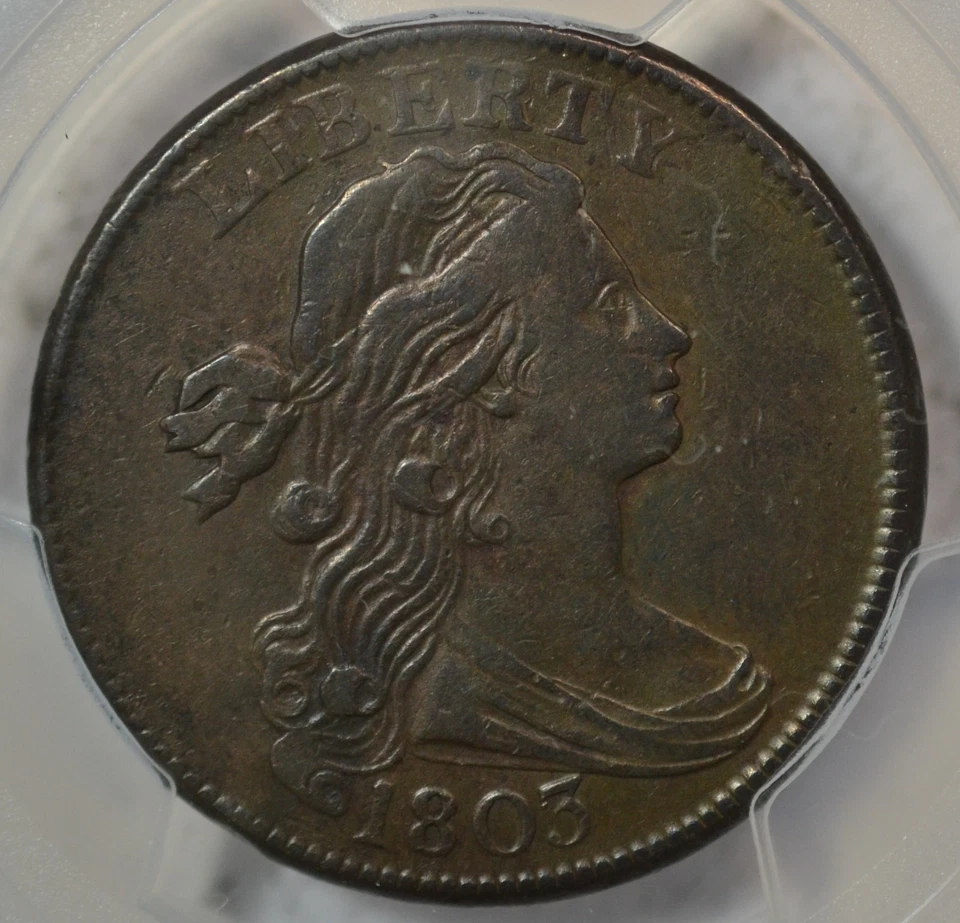 1803 Draped Bust large cent, PCGS XF40 - Image 2 of 3