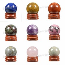 Figura de curación escultura esfera bola redonda cristal gema natural 30 mm