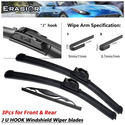 Erasior 24''20''10'' Front and Rear Wiper Blade Fit for GMC Acadia 2023-2017, 3pcs