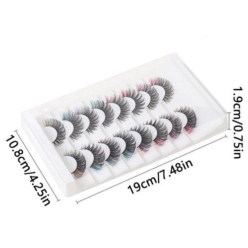 Bright Colors Colored Eyelashes 3D Curled False Eyelashes Women - Picture 2 of 9