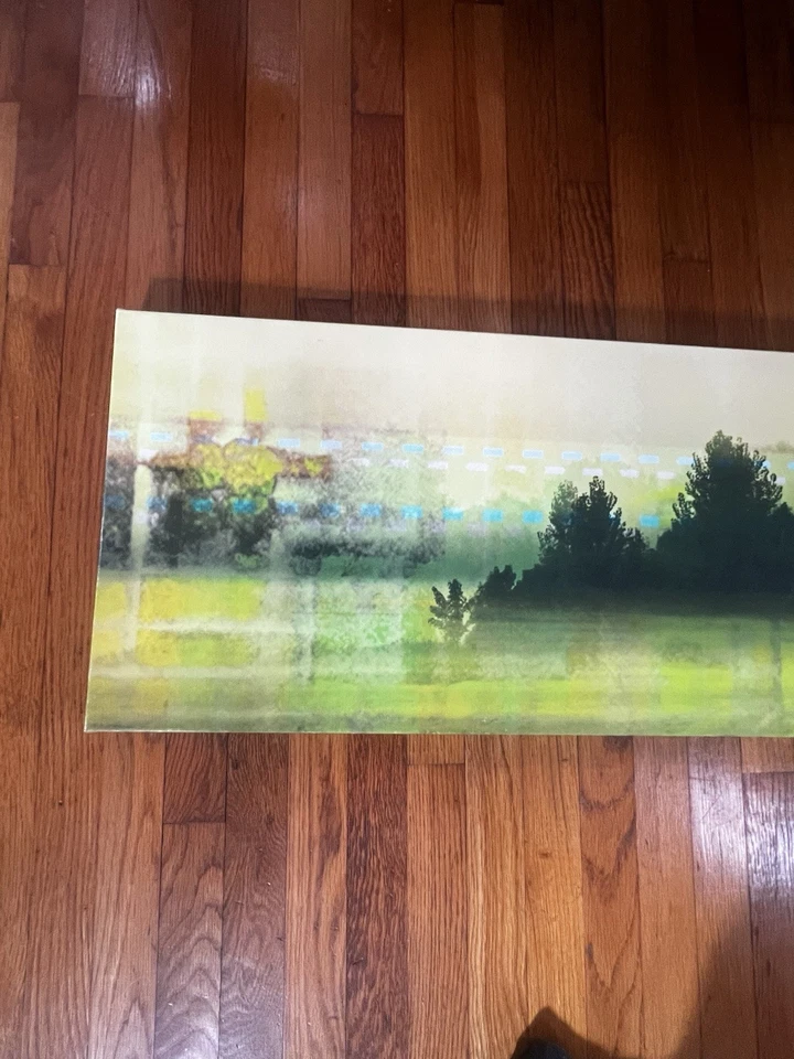 Parvez Taj Printed Canvas Painting Horizontal Forest 45x15x1.5” wooden frame - Image 4 of 4