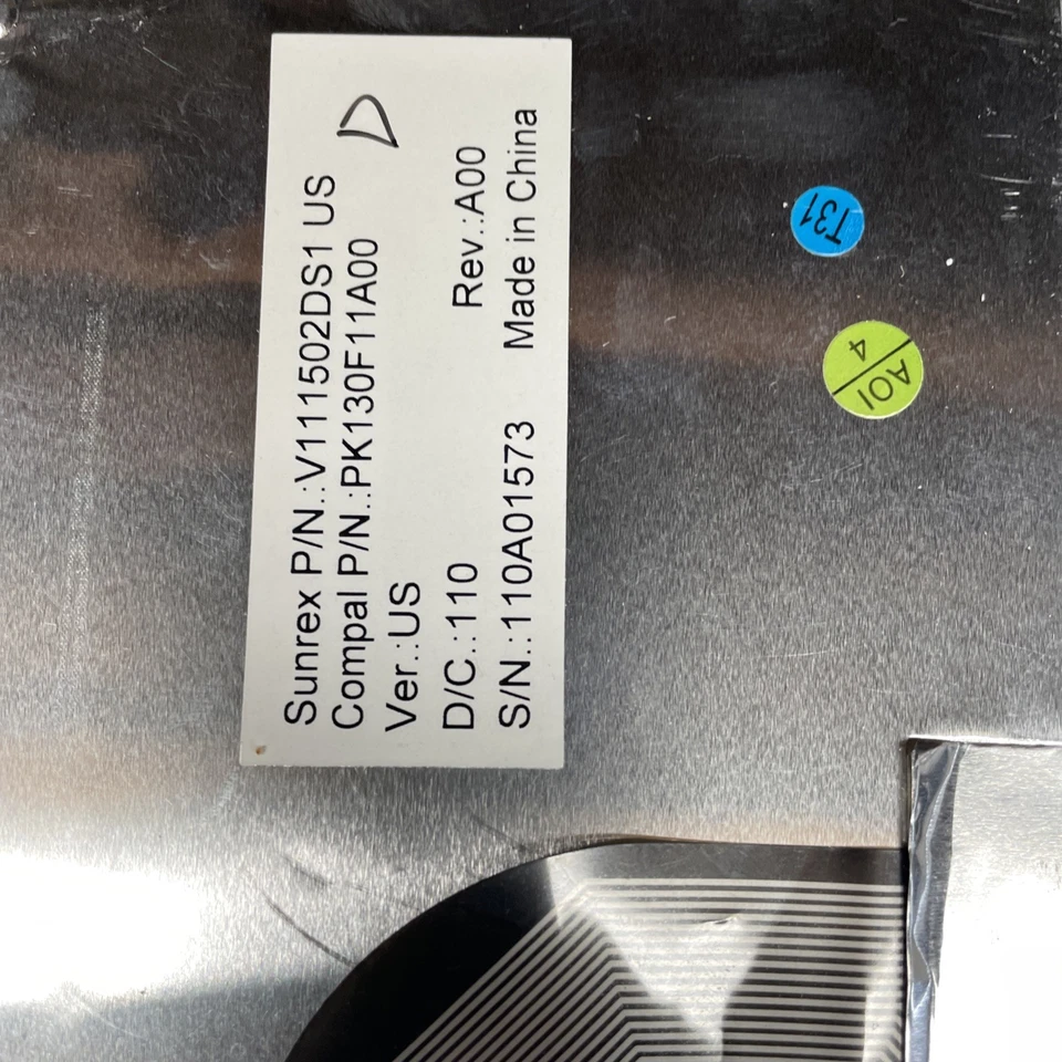 Dell Inspiron Mini 10 1018 82 Keys US English Qwerty Keyboard MP-09K6-6982 5PPVC - Image 4 of 4