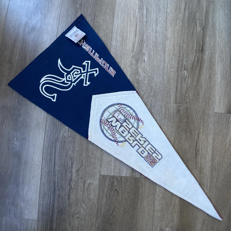 Winning Streak Chicago White Sox WS Champs Pennant 31"x13" Blue White Red Wool - Image 2 of 4