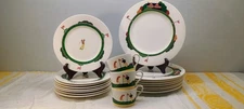 Christopher Stuart Fairway Salad Dinner Plates Cups Golf China (19 Piece Lot)