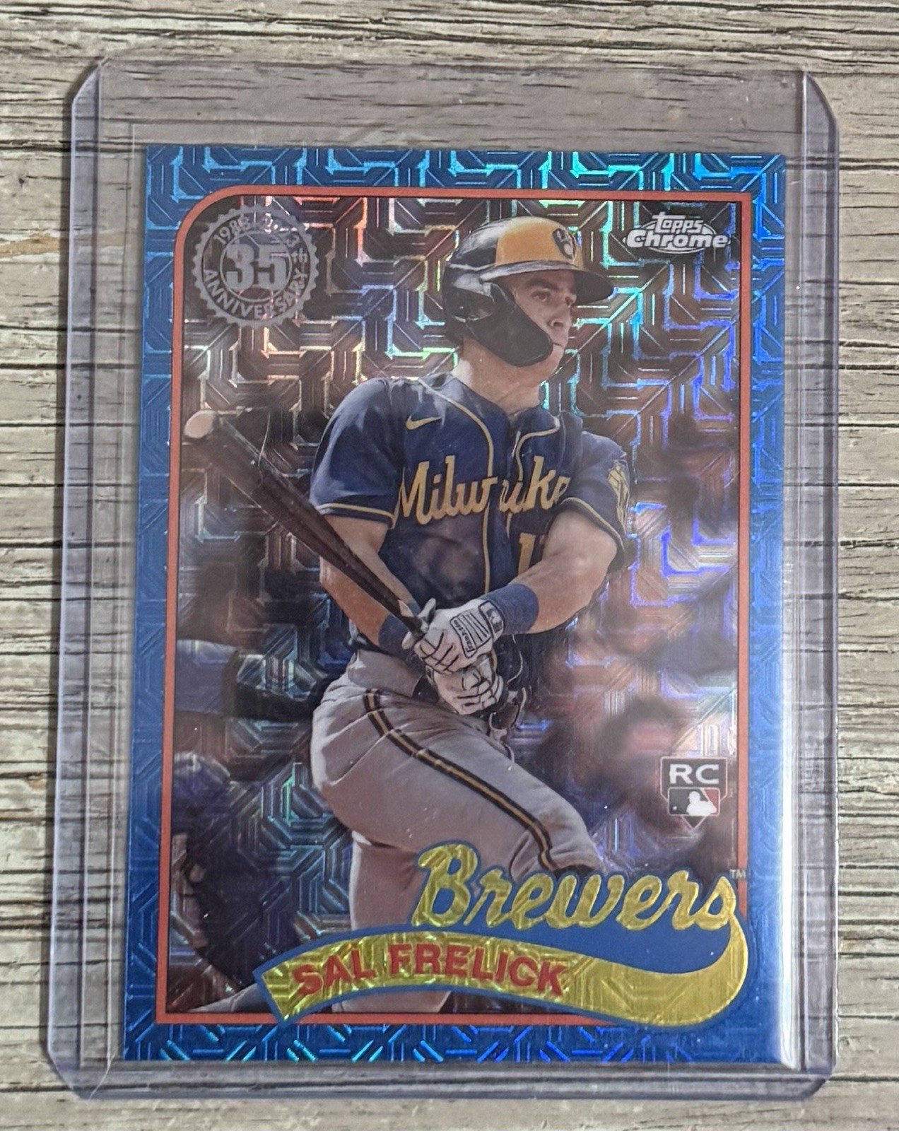 Sal Frelick  2024 Topps 1989 Chrome Silver Pack Blue Mojo Refractor RC 102/150