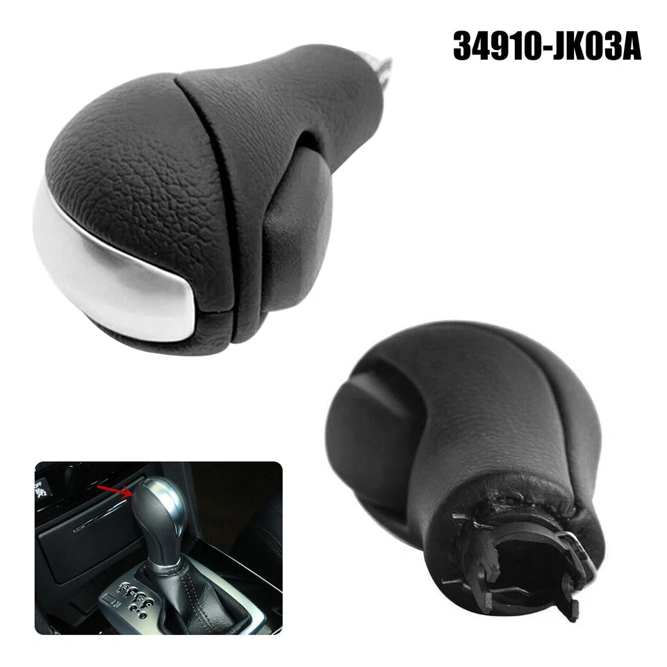 Black Leather Gear Shift Knob For Infiniti G37 G25 Foto 4 de 4