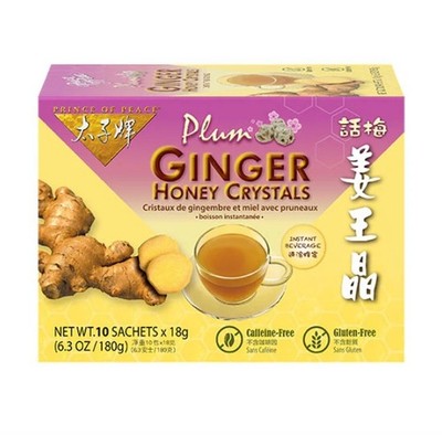 Instant Ginger Honey Crystals, A Variety of Tastes,10 Sachets, Health Ginger Tea