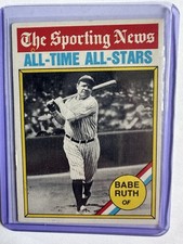 Babe Ruth Sporting News All-Time All-Stars Card Yankees Vintage Baseball