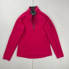 TRESPASS Fleece XS Pink 1/4 Zip Womens Jacket Embroidered Logo Mock Neck