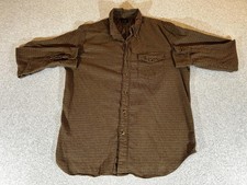 J Crew Flannel Shirt Mens Large Brown Check C...