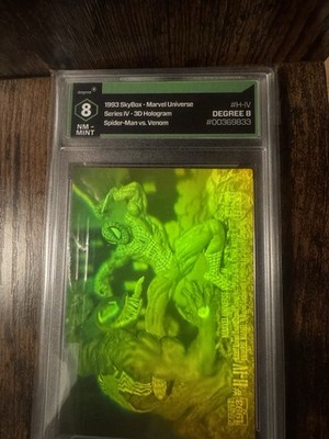 1993 Marvel Universe Series 4 H-IV Spider-Man vs Venom 3D Hologram