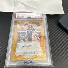 Panini 2023-24 Prizm Deca Jalen Green Gold Shimmer Signatures Auto /10 PSA 10