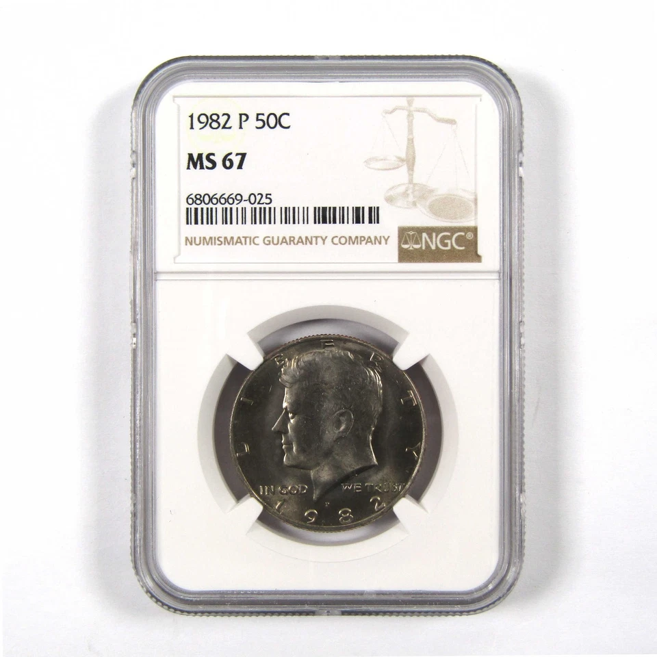 1982 P Kennedy Half Dollar MS 67 NGC Clad 50c Uncirculated SKU:I9763