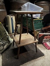 Antique Oak Occasional side Table. Weird Shape retro vintage 