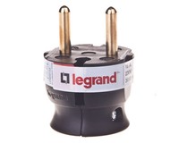 Helmo Portable Stecker 2P 16A Flach Schwarz 50184