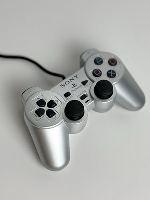 Sony PlayStation 2 Controller - Silber - Original für PS2 - SCPH-10010