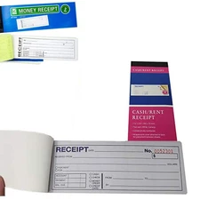 1  PC Cash Money Rent Receipt Record Book 2 Part 50 Sets Duplicate Copy Carbon