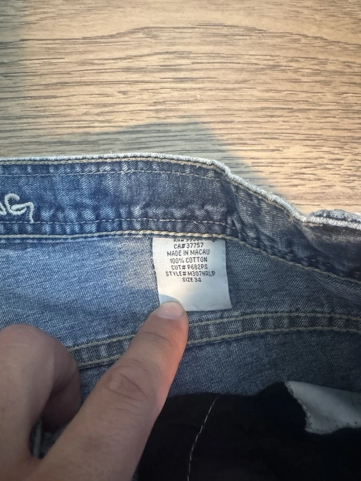 Pantalones de mezclilla holgados Billabong vintage años 90 34x32 bordados skate surf ropa de calle Foto 4 de 4