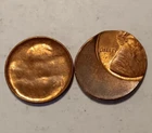 Two Red UNC Error Lincoln Memorial Cents:  Very Weak Obverse & Off-Center Coin
