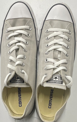 Converse All Star Men's Beige/White Low Top Canvas Athletic Sneaker size 13