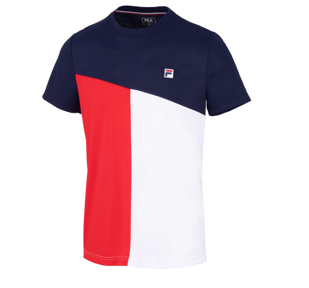 FILA T shirt Christian uomo navy fila red comb. 
