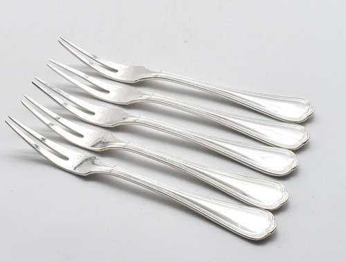 Christofle 5 fourchettes escargots Spatours métal argenté french snail forks (B) - Picture 2 of 4