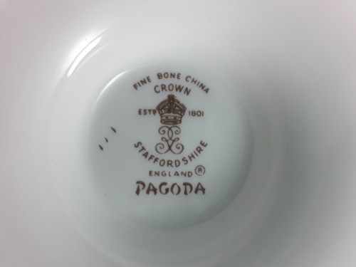 Crown Staffordshire 'Pagoda' Bone China Footed Dish Compote Bon-Bon - Picture 7 of 10