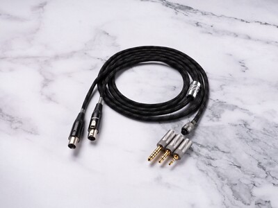 Satin Audio Cable for Audeze LCD 2 3 4 X MM500 XC Dual Mini Xlr 4-Pin OCC Copper