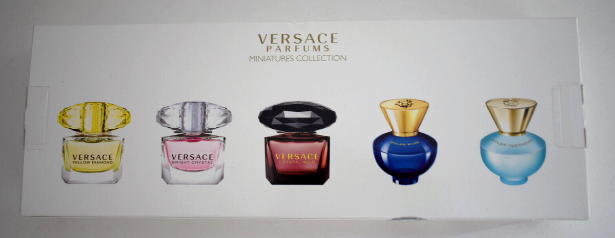 Versace EDP & EDT 5 Piece Mini Perfume Gift Set 5ml Each ~ NIB