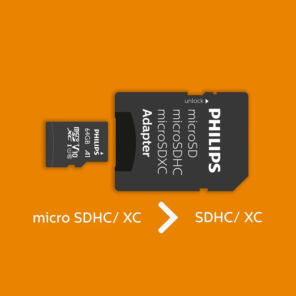 PHILIPS 32GB Micro SDHC UHS-1 U1 & V10 Class 10 Flash Memory Card with Adapter - Image 4 of 4