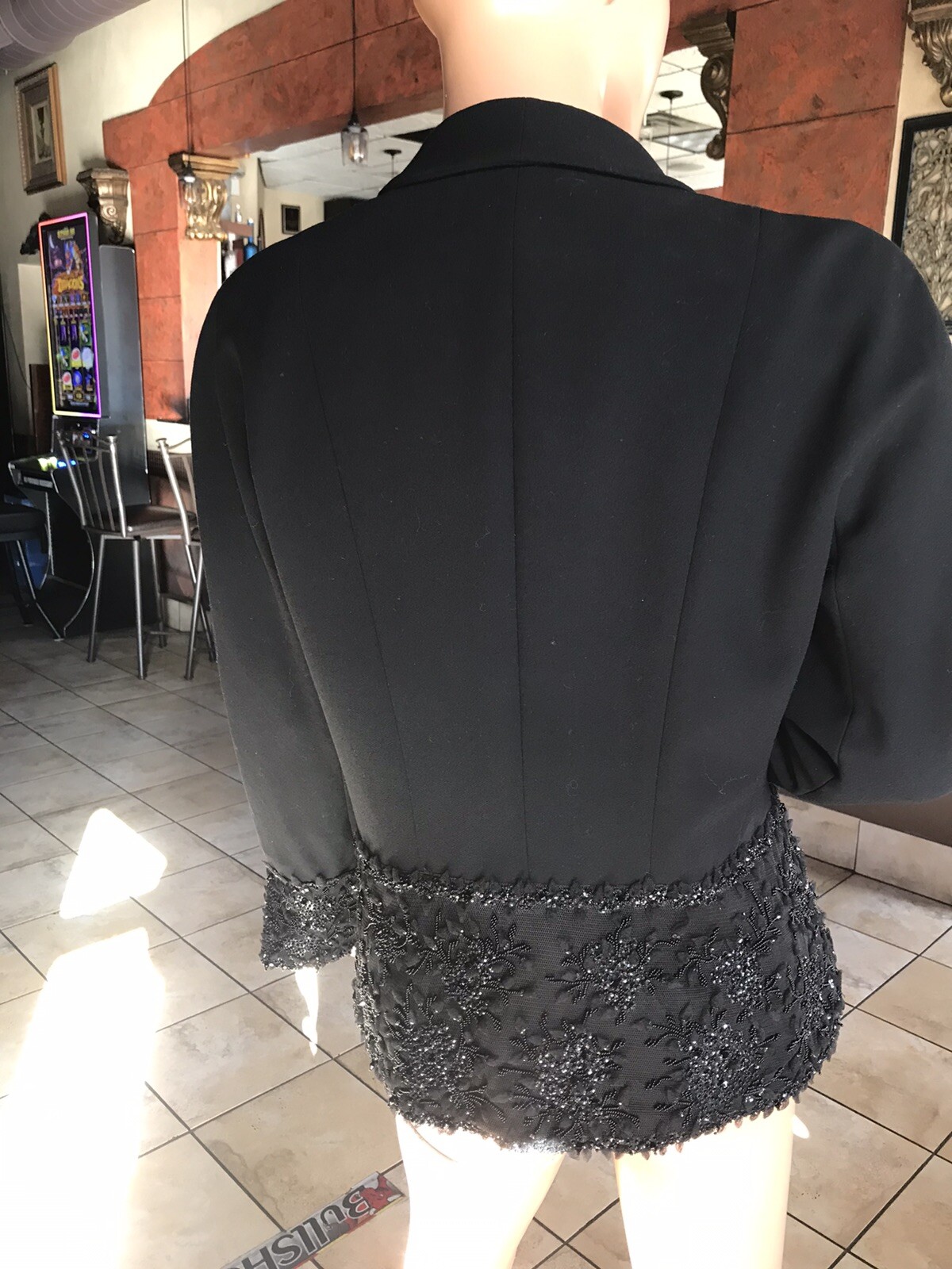 Escada Authentic Black Sequins Evening Blazer Wit… - image 12