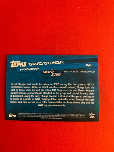 2017 Topps WWE Base #1-200 Rc's, Superstars, Legends, NXT 1st Rc's - You Pick - Picture 89 of 405