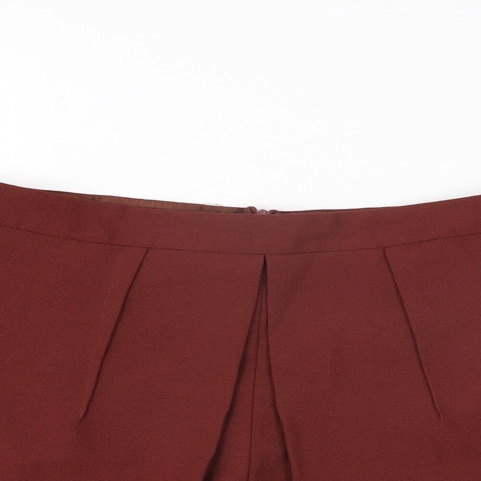Miss Selfridge Womens Brown Polyester Basic Shorts Size 8 L3 in Regular Zip - Image 3 of 4