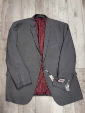 48R Men's Fellini Uomo Blazer Slate Gray 2 Button Sport Coat New With Tags