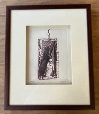Amy Ernst Hand Signed Etching "Artworld" 1998 15x18x1 3/8 in