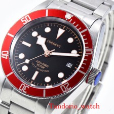 41mm CORGUET Black Dial Sapphire Miyota 8215 NH35A ST Automatic Mens Watch 10ATM