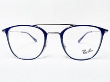 NEW Ray Ban RB6377 2906 Unisex Gunmetal/Blue Square Eyeglasses Frames 48/21 140