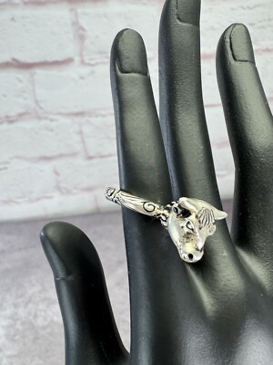 Gucci .925 Silver Anger Forest Bull Ring | eBay